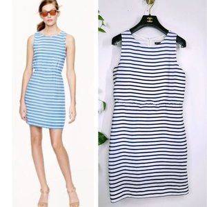J. Crew Blue and White Striped Mini Dress